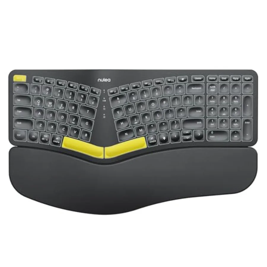 Wireless Ergonomic Keyboard, Split Keyboard with Wrist Rest, USB-C Charging, 7-Color Backlight, Natural Typing, Bluetooth and U
Wireless Ergonomic Keyboard, Split Keyboard with Wrist Rest, USB-C Charging, 7-Color Backlight, Natural Typing, Bluetooth and U