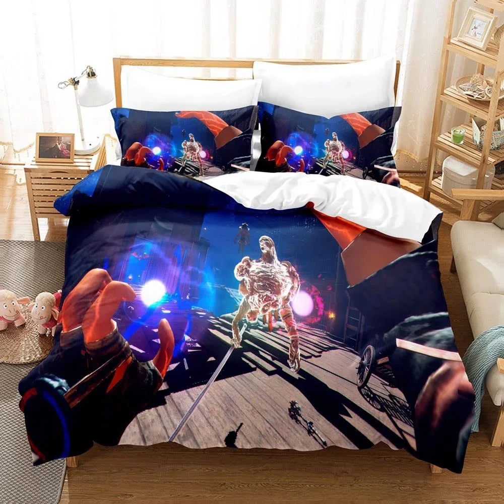 Game Hellsweeper VR Bedding Set Single Twin Full Queen King Size Bed Set Adult Kid Bedroom Duvet cover Sets Anime Bed Sheet Set
Game Hellsweeper VR Bedding Set Single Twin Full Queen King Size Bed Set Adult Kid Bedroom Duvet cover Sets Anime Bed Sheet Set