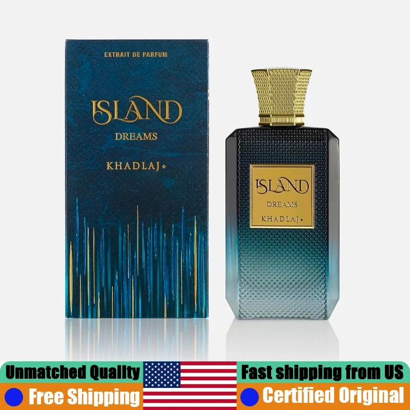 Khadlaj Island Dreams Eau de Parfum Spray 3.4 Ounce Original Arab Perfumes 100 ML Natural Lasting Oriental Fresh Unisex Cologne
Khadlaj Island Dreams Eau de Parfum Spray 3.4 Ounce Original Arab Perfumes 100 ML Natural Lasting Oriental Fresh Unisex Cologne