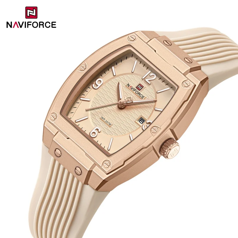 NAVIFORCE Woman's 30M Waterproof Watch Quartz New Style Silicone Strap Simple Luminous Pointer Fashionable Dress Lady Wristwatch
NAVIFORCE Woman's 30M Waterproof Watch Quartz New Style Silicone Strap Simple Luminous Pointer Fashionable Dress Lady Wristwatch