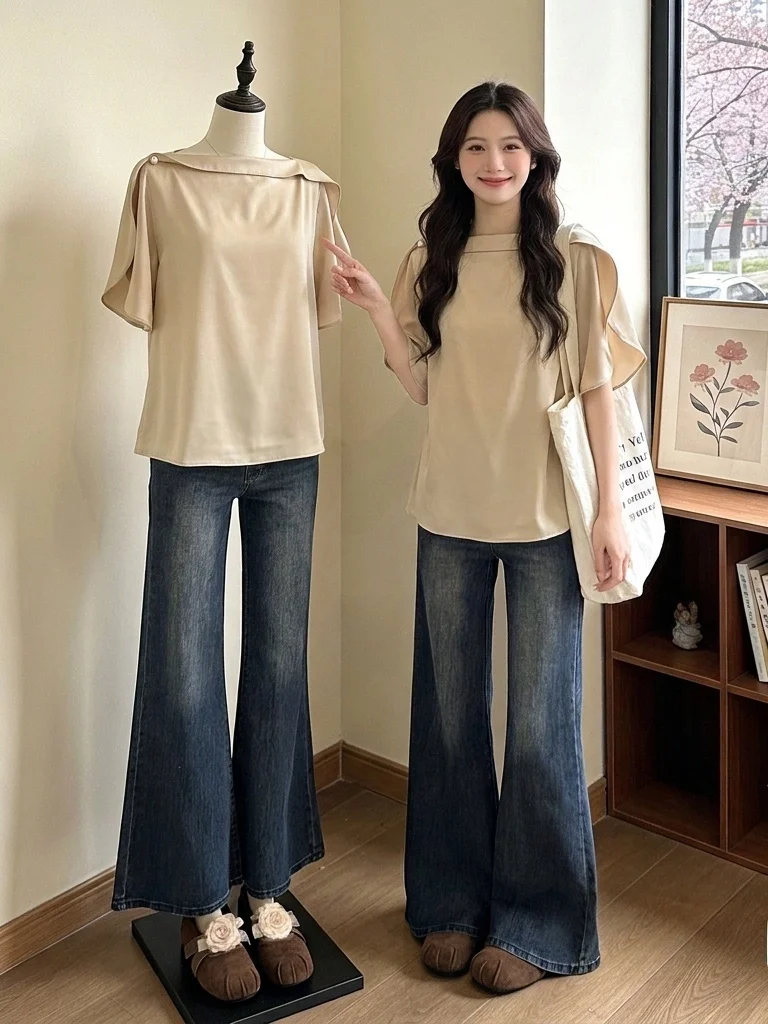 Elegant Oversized Short Sleeve Shirt Women's Fashion Korean Style Commute Wind Large Size Micro Plump MM Shirt
Elegant Oversized Short Sleeve Shirt Women's Fashion Korean Style Commute Wind Large Size Micro Plump MM Shirt