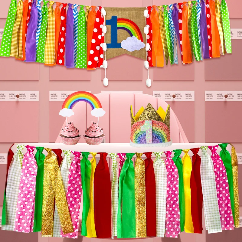 Children's Birthday Rainbow Flag Birthday Hat Cake Plaque Colorful Dining Table Skirt Festival Theme Party Decoration
Children's Birthday Rainbow Flag Birthday Hat Cake Plaque Colorful Dining Table Skirt Festival Theme Party Decoration