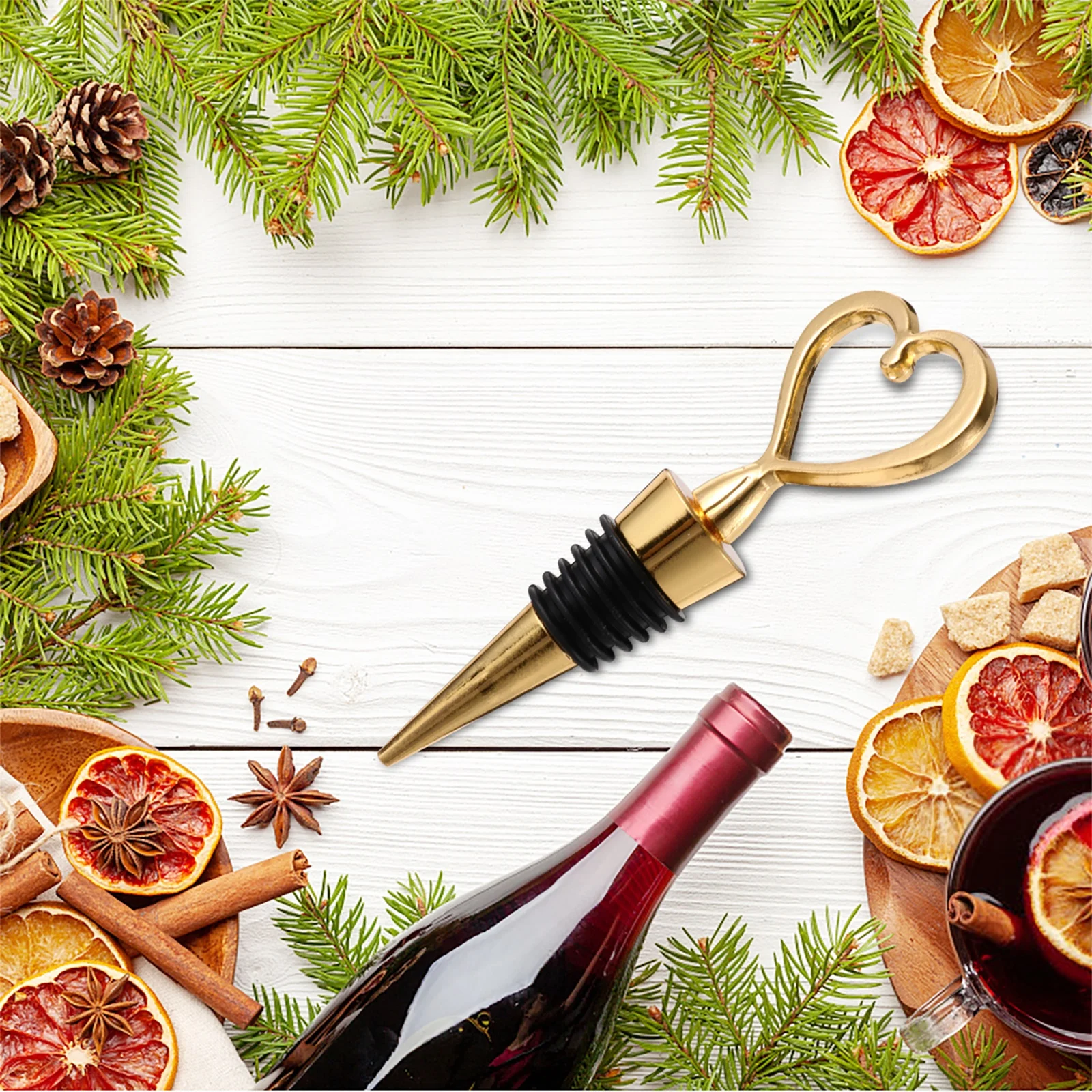 1Set Red Wine Bottle Corks Heart-Shaped Golden Bottle Stoppers Airtight Preserve Wine Beer Drinks Wedding Party Gift
1Set Red Wine Bottle Corks Heart-Shaped Golden Bottle Stoppers Airtight Preserve Wine Beer Drinks Wedding Party Gift