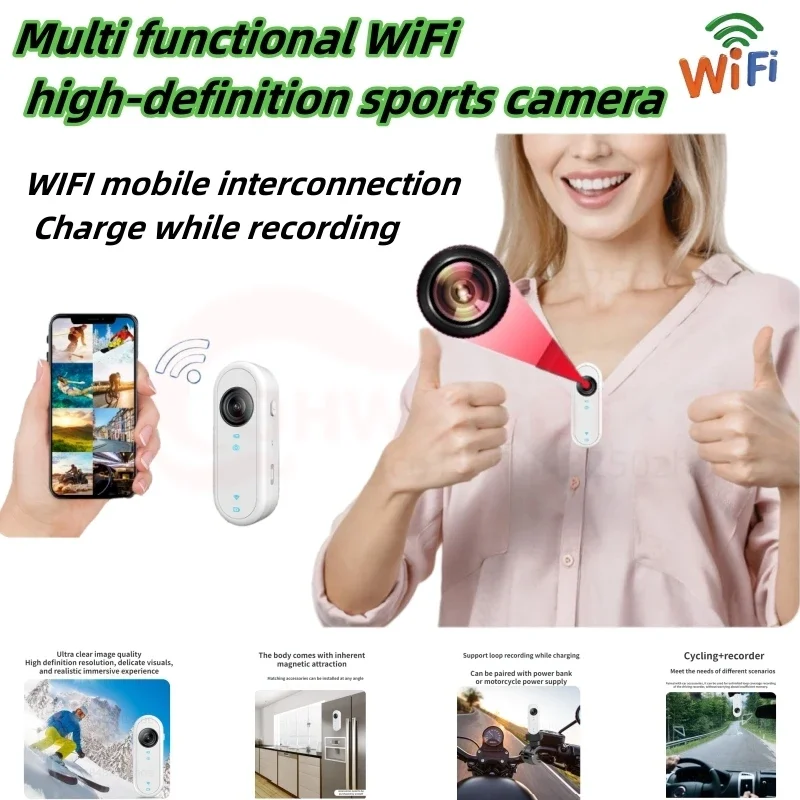 HD Action Camera Multi Functional Mini WiFi Sports Cam Anti-Shake with Waterproof Case for Helmet Travel Bicycle Driver Recorder
HD Action Camera Multi Functional Mini WiFi Sports Cam Anti-Shake with Waterproof Case for Helmet Travel Bicycle Driver Recorder