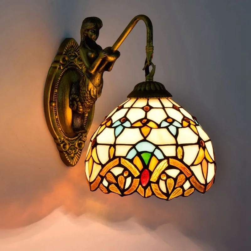Art Stained Glass Living Room Dining Room Bedroom Bar Clubhouse Hallway Baroque Beauty Wall Lamp
Art Stained Glass Living Room Dining Room Bedroom Bar Clubhouse Hallway Baroque Beauty Wall Lamp