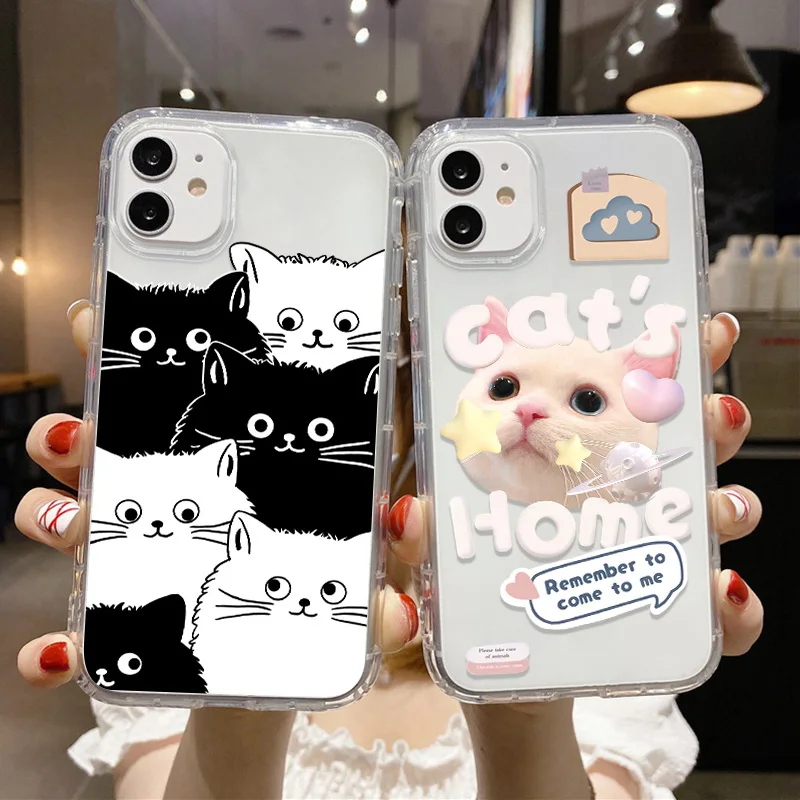 Shockproof Phone Case For iPhone 11 Funda iPhone 13 14 15 Pro Max 12 Mini XR X Xs 7 8 Plus 13pro 15pro Silicone Cat Animal Cover
Shockproof Phone Case For iPhone 11 Funda iPhone 13 14 15 Pro Max 12 Mini XR X Xs 7 8 Plus 13pro 15pro Silicone Cat Animal Cover