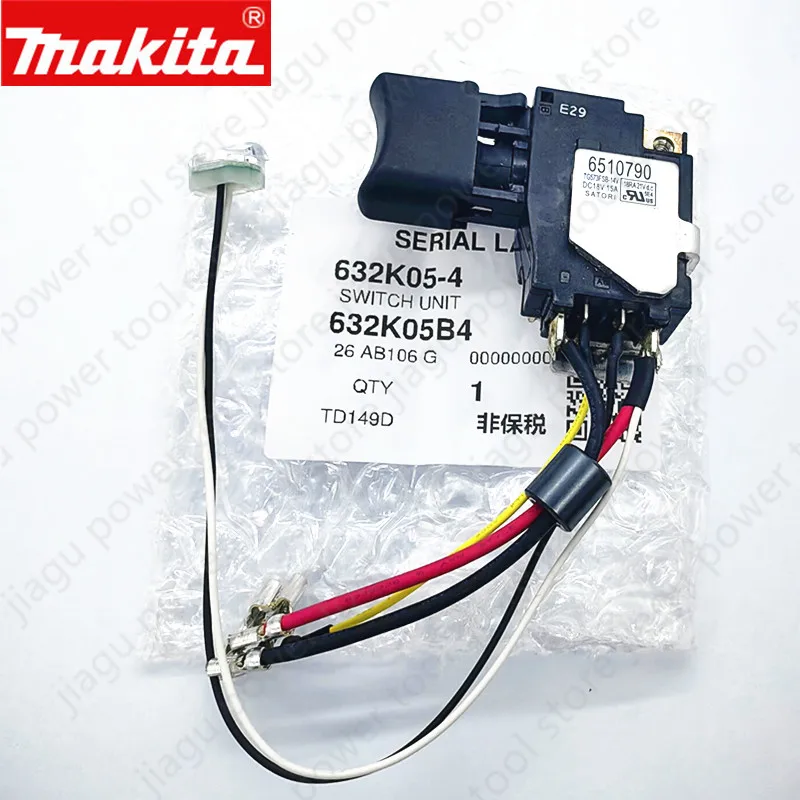 Genuine Switch For Makita DTD149 TD149D 632K05-4 Power Tool Accessories Electric tools part
Genuine Switch For Makita DTD149 TD149D 632K05-4 Power Tool Accessories Electric tools part