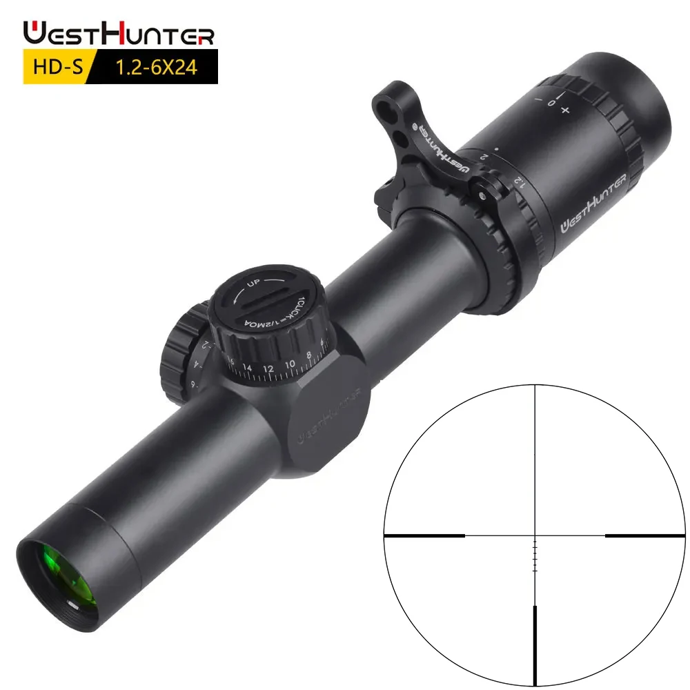 WestHunter HD-S 1.2-6X24 Compact Riflescope Second Focal Plane 1/2 MOA Mil Dot Reticle Tactical Sights Hunting Scope
WestHunter HD-S 1.2-6X24 Compact Riflescope Second Focal Plane 1/2 MOA Mil Dot Reticle Tactical Sights Hunting Scope