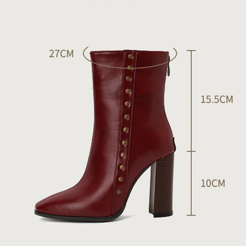 ORCHALISA Women Fashion Pointed Toe Ankle Boots 10cm Thick Heels Leather Rivets Big Size US17 45 47 48 49 50 Red Party
ORCHALISA Women Fashion Pointed Toe Ankle Boots 10cm Thick Heels Leather Rivets Big Size US17 45 47 48 49 50 Red Party