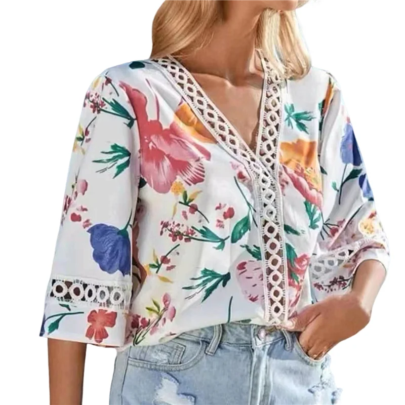 NEW-3/4 Length Sleeve Womens Summer Trendy Bell Sleeve V-Neck Dressy Casual Ethnic Bohemian Print T-Shirt
NEW-3/4 Length Sleeve Womens Summer Trendy Bell Sleeve V-Neck Dressy Casual Ethnic Bohemian Print T-Shirt
