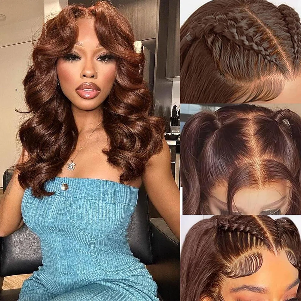 200 Density Chocolate Brown 13x6 Human Hair Wigs Hd Lace Body Wave Human Hair Wigs Pre Plucked Brazilian Lace Hair Wig Body Wave 13x4 Lace Front Human Hair Wigs Pre plucked For Women
200 Density Chocolate Brown 13x6 Human Hair Wigs Hd Lace Body Wave Human Hair Wigs Pre Plucked Brazilian Lace Hair Wig Body Wave 13x4 Lace Front Human Hair Wigs Pre plucked For Women