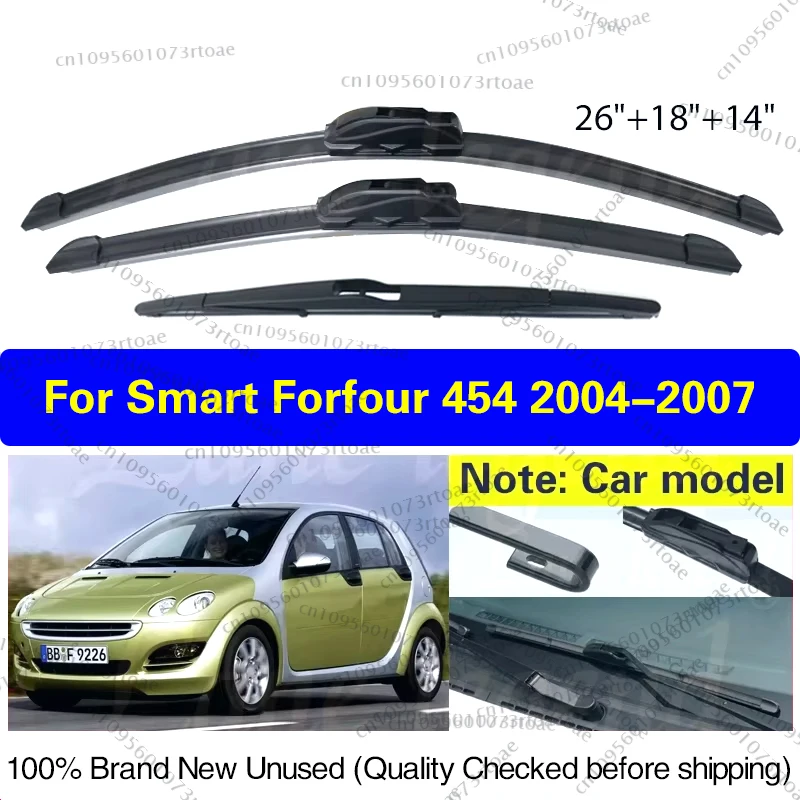 For Smart Forfour 454 2004 2005 2006 2007 26"18"14" Front Rear Wiper Blades Soft Rubber Windshield Windscreen Window Rain Brush
For Smart Forfour 454 2004 2005 2006 2007 26"18"14" Front Rear Wiper Blades Soft Rubber Windshield Windscreen Window Rain Brush