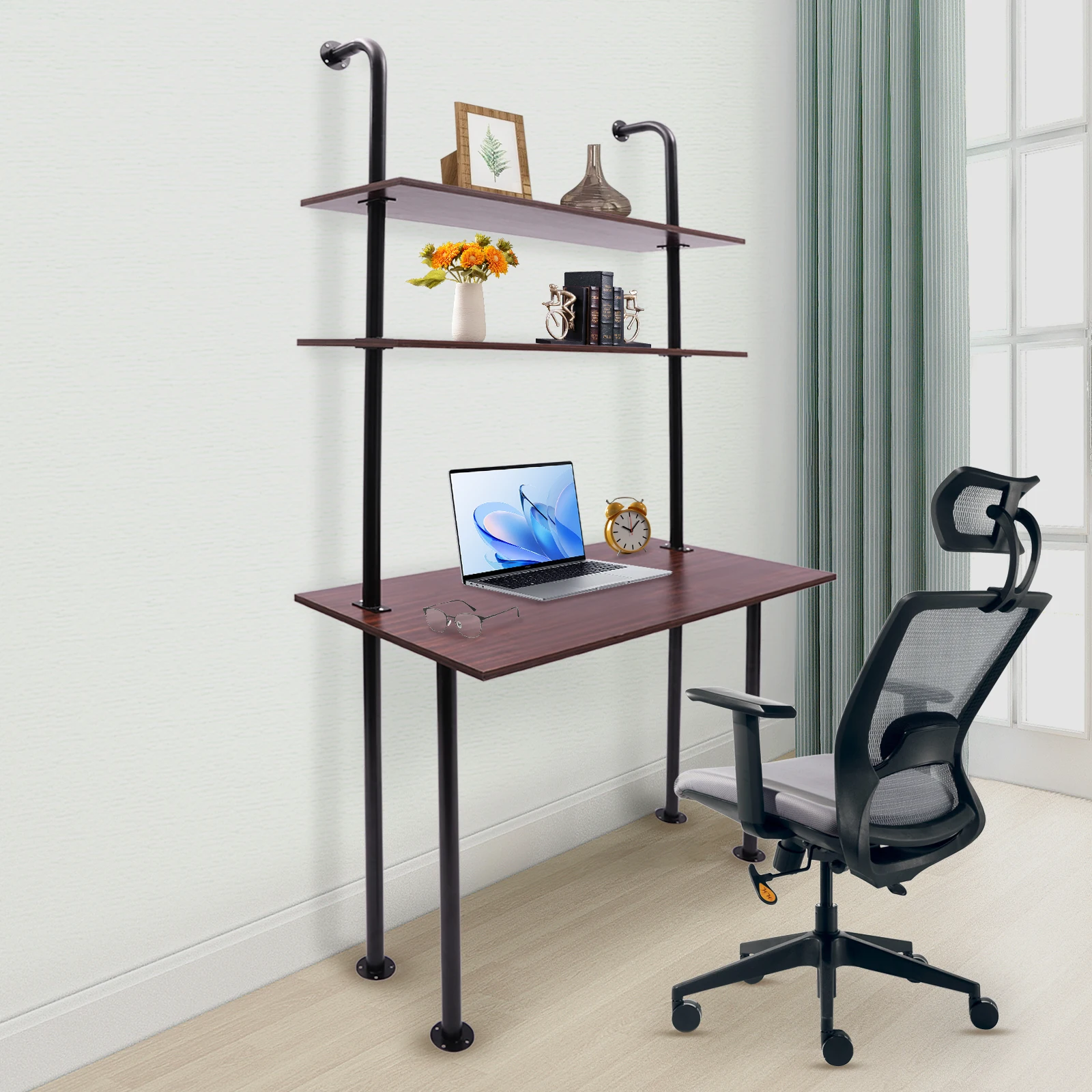 3-Tier Wall Mounted Desk, Wall Computer Writing Table with Power Strip Hook, 110 lbs Load Wall Organizer for Home Office
3-Tier Wall Mounted Desk, Wall Computer Writing Table with Power Strip Hook, 110 lbs Load Wall Organizer for Home Office