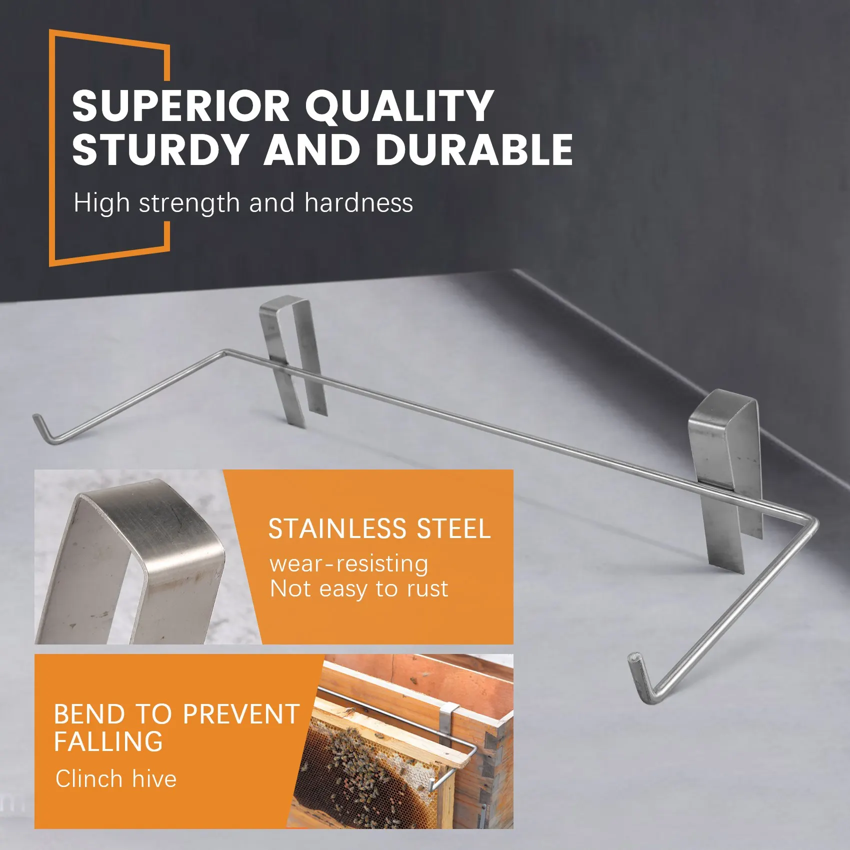 A96K-Beekeeper Stainless Steel Beekeeping Frame Holder Bee Hive Perch Side Mount Tool
A96K-Beekeeper Stainless Steel Beekeeping Frame Holder Bee Hive Perch Side Mount Tool