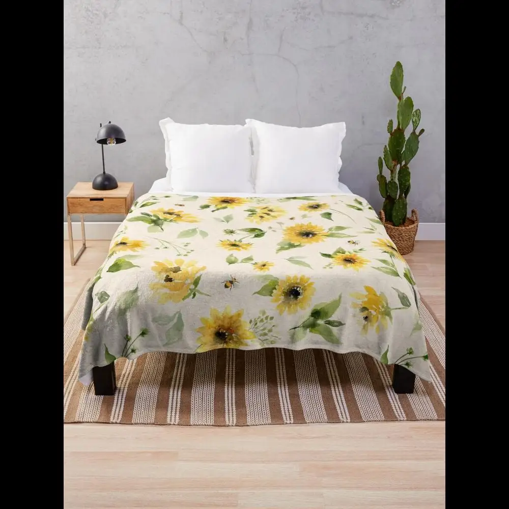 Sunflowers and Bees Throw Blanket
Sunflowers and Bees Throw Blanket