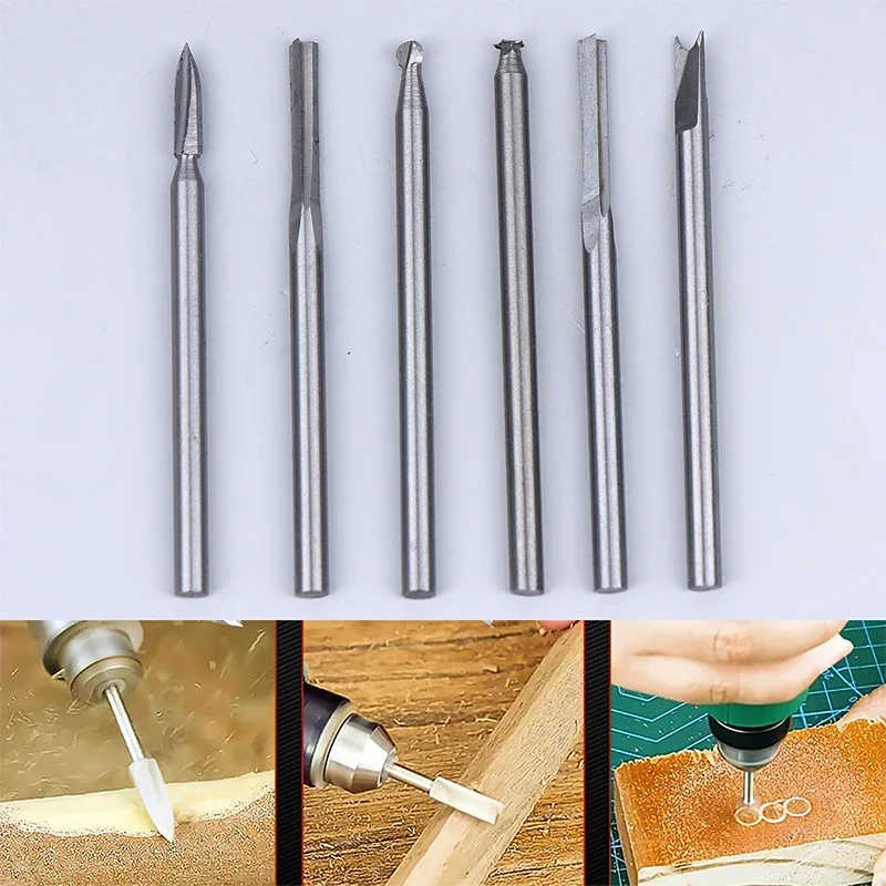 5/6-piece Woodworking Carving Drill Bit Set, 3mm Shank Diameter, Compatible With Rotary Tools, Woodworking Accessories
5/6-piece Woodworking Carving Drill Bit Set, 3mm Shank Diameter, Compatible With Rotary Tools, Woodworking Accessories