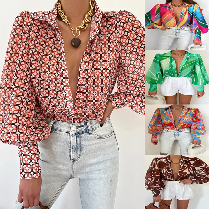 Elegant Print Floral Tops Summer Blouse Women Lantern Sleeve Button Loose Vintage Fashion 2022 Blusa Mujer Shirts Top Clothes
Elegant Print Floral Tops Summer Blouse Women Lantern Sleeve Button Loose Vintage Fashion 2022 Blusa Mujer Shirts Top Clothes