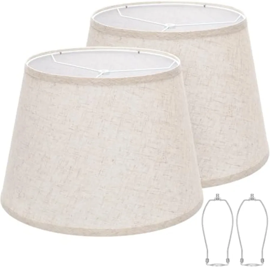 Large Drum Lamp Shades Set of 2 12"Top x 16"Bottom x 11"High Lampshades for Table Lamps Floor Lamps Natural Linen Replacement L
Large Drum Lamp Shades Set of 2 12"Top x 16"Bottom x 11"High Lampshades for Table Lamps Floor Lamps Natural Linen Replacement L
