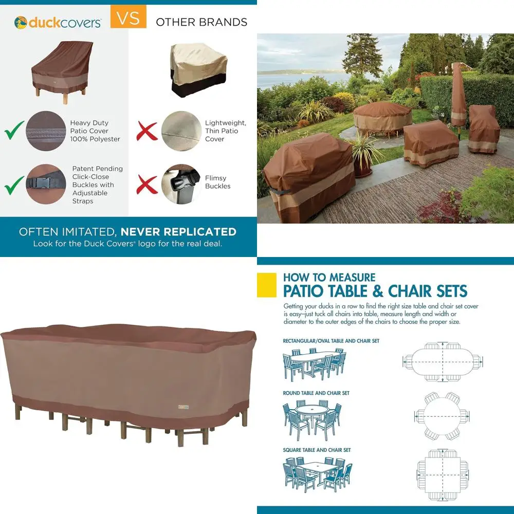 Водонепроницаемый чехол для садового стола и стульев, 107 дюймов, для обычных/овальных столов
Водонепроницаемый чехол для садового стола и стульев, 107 дюймов, для обычных/овальных столов