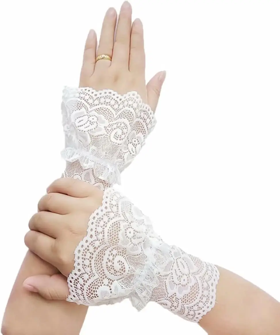 Women's Short Lace Fingerless Gloves for Driving Wedding Bridal Prom Wrist Length
Women's Short Lace Fingerless Gloves for Driving Wedding Bridal Prom Wrist Length