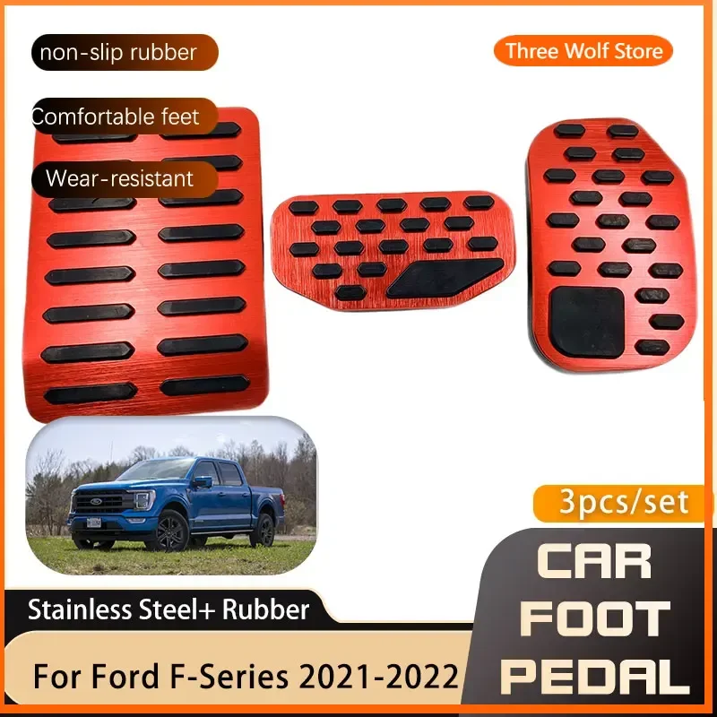 Stainless Steel Car Foot Pedals for Ford F-Series F-150 Lobo P702 2019 2021 2022 Fuel Brake No Drilling Pedal Cover Accessories
Stainless Steel Car Foot Pedals for Ford F-Series F-150 Lobo P702 2019 2021 2022 Fuel Brake No Drilling Pedal Cover Accessories