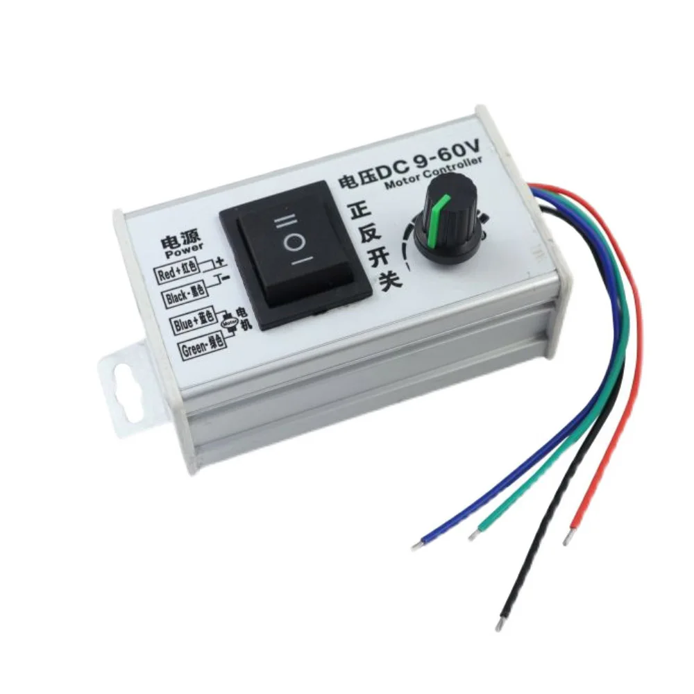9-60V DC Motor Speed Controller 20A 25KHZ PWM DC Motor Forward and Reverse Control Switch 1-100% Adjustable Motor Speed Governor
9-60V DC Motor Speed Controller 20A 25KHZ PWM DC Motor Forward and Reverse Control Switch 1-100% Adjustable Motor Speed Governor