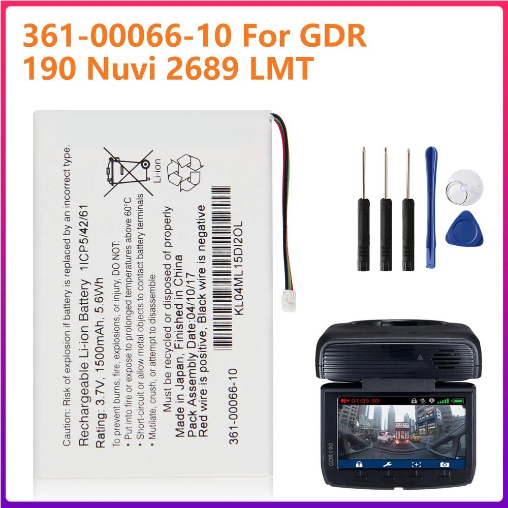 Оригинальный аккумулятор 361-00066-10 для Garmin GDR 190 Nuvi 2689 LMT 361-00066-00, аутентичный аккумулятор 1500 мАч
Оригинальный аккумулятор 361-00066-10 для Garmin GDR 190 Nuvi 2689 LMT 361-00066-00, аутентичный аккумулятор 1500 мАч