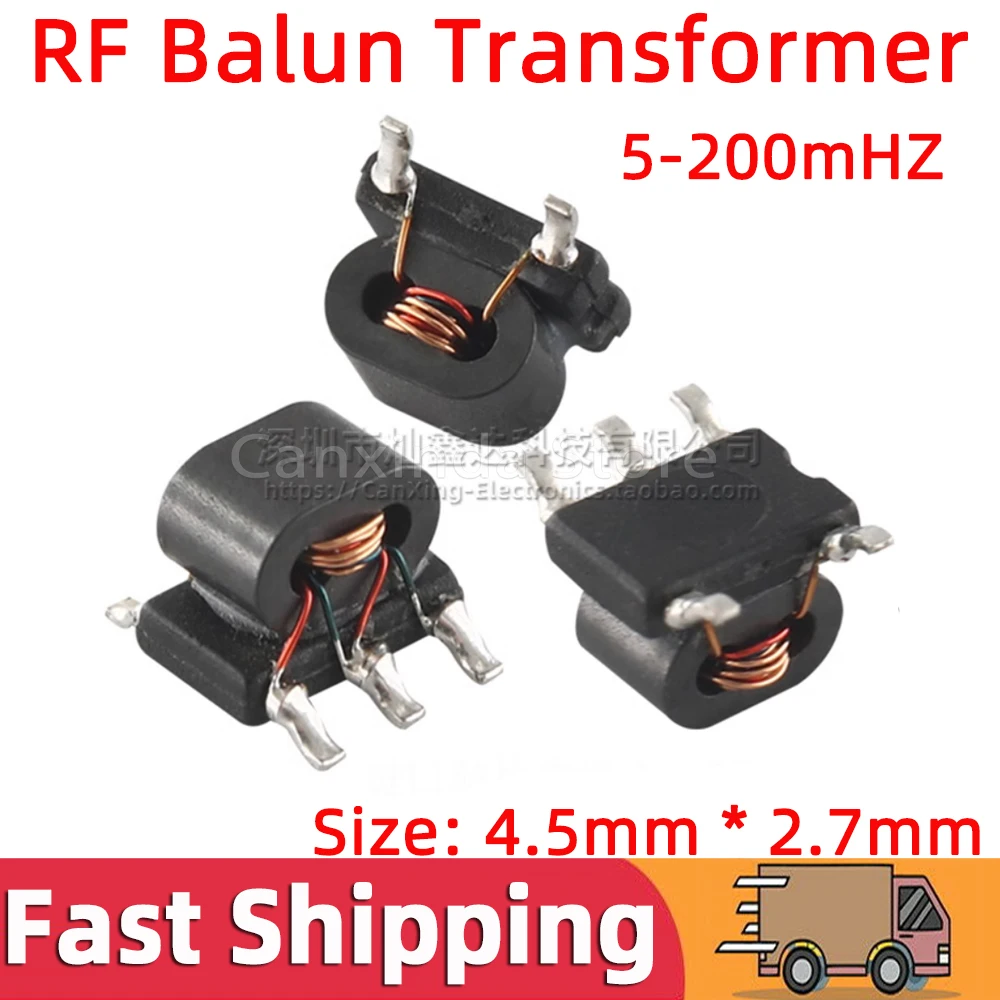 5pcs SMD RF Signal Balun Transformer 1:3 Frequency 5MHz-200MHz 4.5db Unbalanced Balanced Isolated Isolation YB006T-226TS
5pcs SMD RF Signal Balun Transformer 1:3 Frequency 5MHz-200MHz 4.5db Unbalanced Balanced Isolated Isolation YB006T-226TS