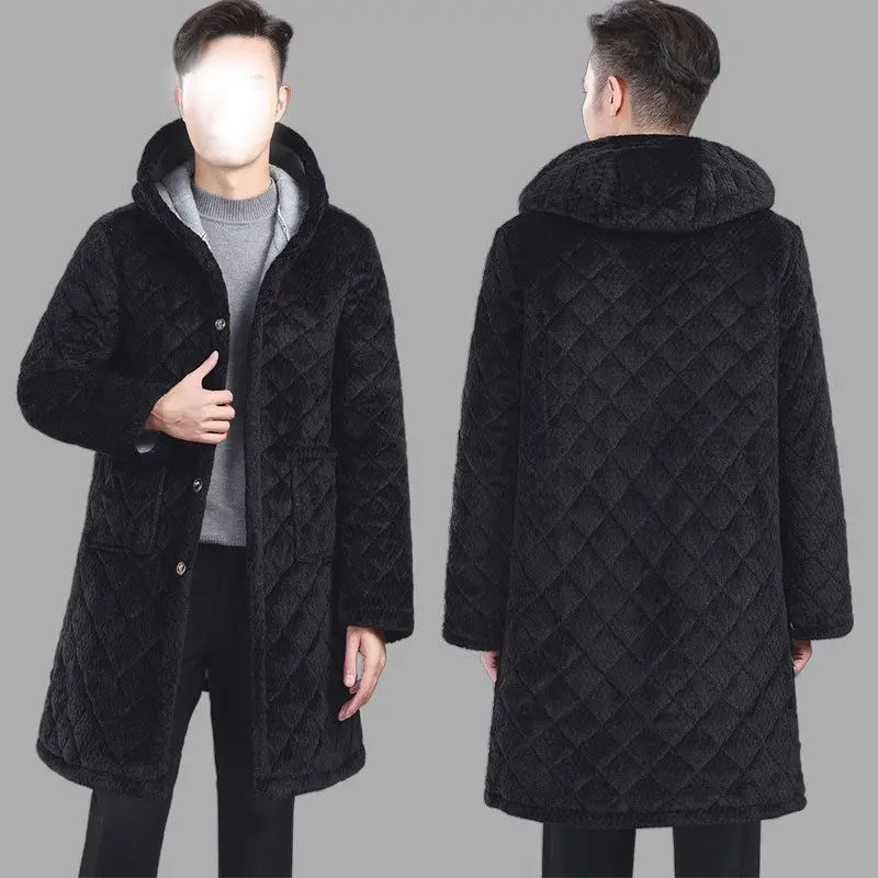 Men's Mid-Length Fce-Lined Jaet Thiened Tee-Layer Cotton Coat Loose Cover-Up Cotton Padded Outerwear Sichuan Sle
Men's Mid-Length Fce-Lined Jaet Thiened Tee-Layer Cotton Coat Loose Cover-Up Cotton Padded Outerwear Sichuan Sle