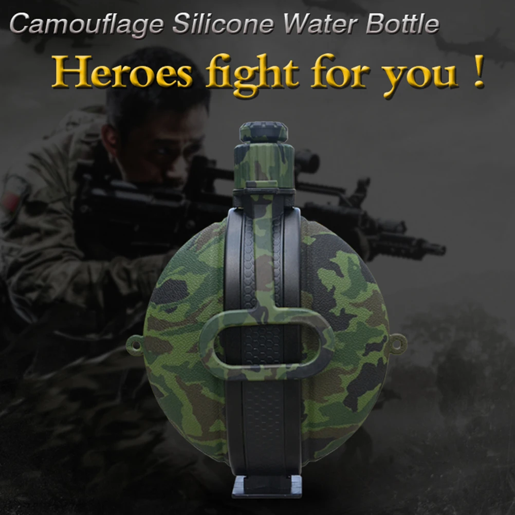 Outdoor Silicone Kettle Water Hiking Supplies Military Bottle Camouflage Travel
Outdoor Silicone Kettle Water Hiking Supplies Military Bottle Camouflage Travel