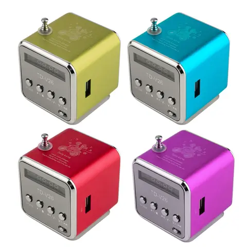 Portable Mini Digital FM Radio Speaker with LED Display and Hands-Free Functionality for Easy Listening