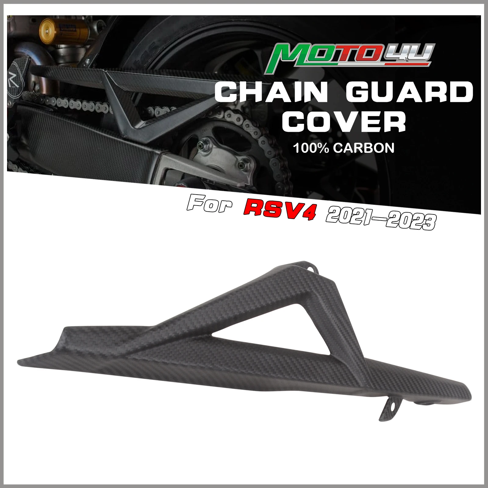 For Aprilia RSV4 2021 2022 2023 100% Carbon Fiber Chain Guard Cover Fairing Part Kit Gloss Motorcycle Accessories
For Aprilia RSV4 2021 2022 2023 100% Carbon Fiber Chain Guard Cover Fairing Part Kit Gloss Motorcycle Accessories