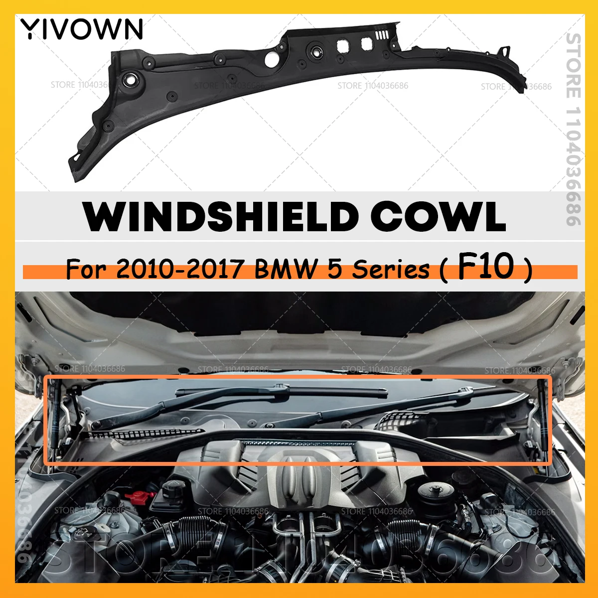 For 2010-2017 F10 BMW 528i 528iX 535d 535dX 535i 535iX 550i 550iX Windshield Cowl Panel Cover LHD 51717203124 / RHD 51717203125
For 2010-2017 F10 BMW 528i 528iX 535d 535dX 535i 535iX 550i 550iX Windshield Cowl Panel Cover LHD 51717203124 / RHD 51717203125