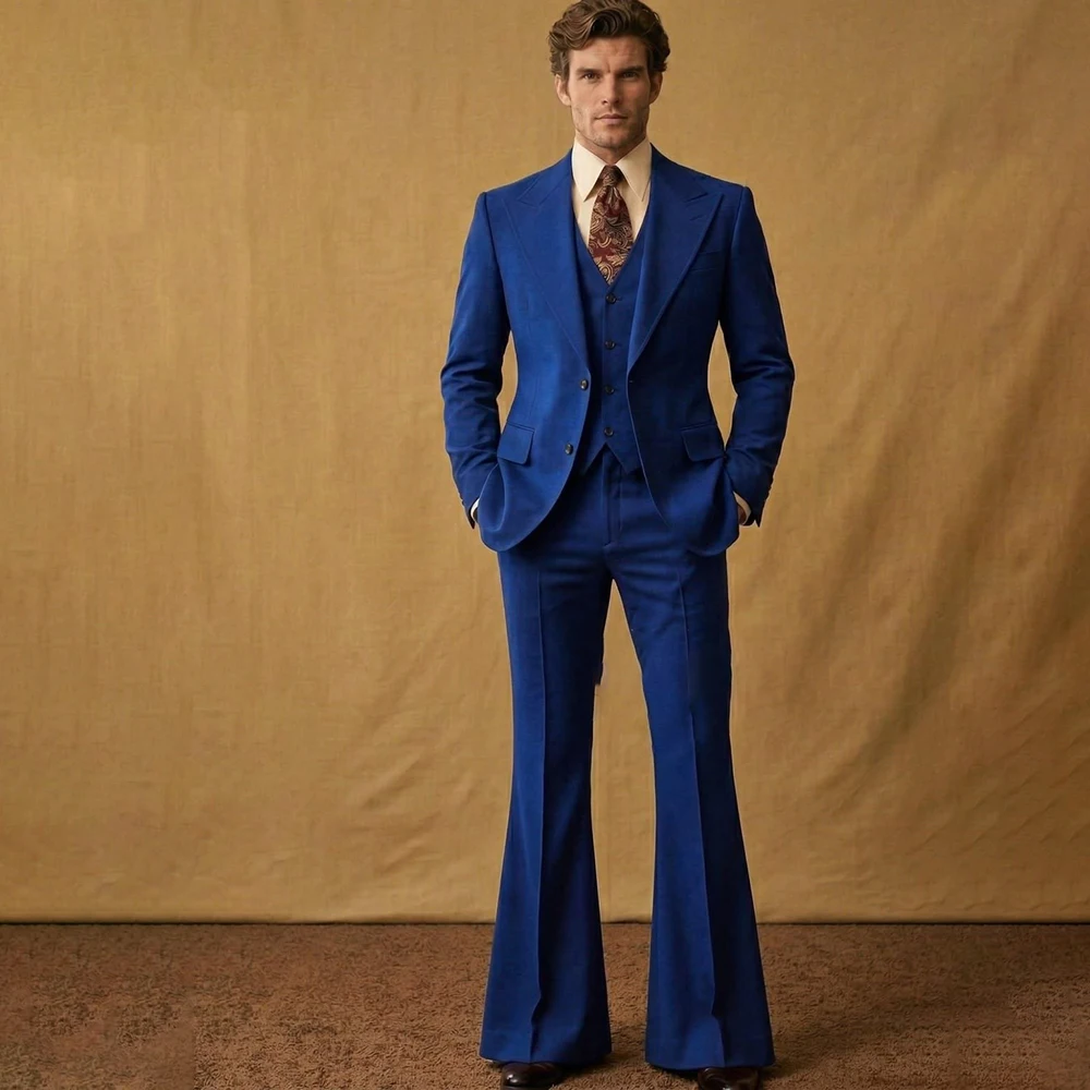 High Quality Evening Royal Blue Men's Suits 3 Piece Jacket Pants Vest Sets Customized Single Breasted Peak Lapel Blazer terno
High Quality Evening Royal Blue Men's Suits 3 Piece Jacket Pants Vest Sets Customized Single Breasted Peak Lapel Blazer terno
