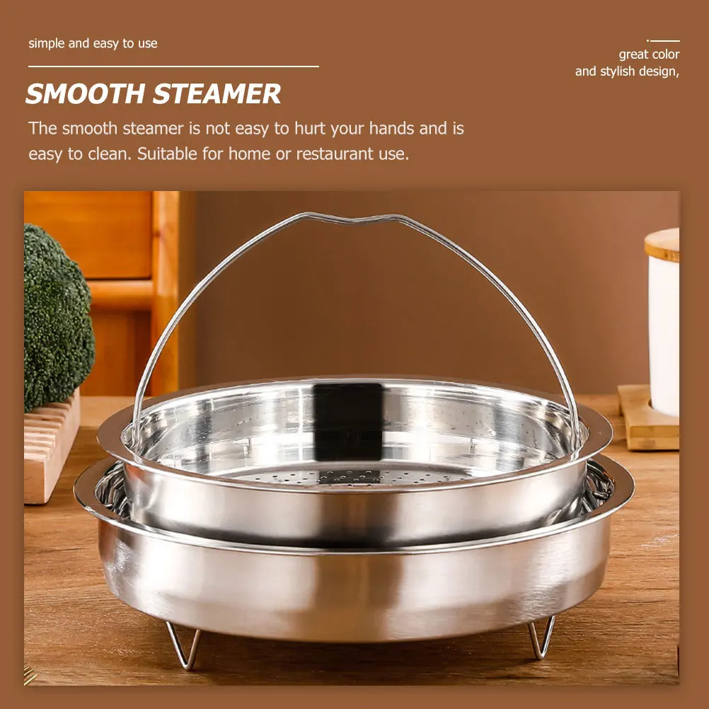 Stainless Steel Steaming Basket With Stand For Rice Cooker Pot Kitchen Use Vegetable Dumpling Steamer Rack Household
Stainless Steel Steaming Basket With Stand For Rice Cooker Pot Kitchen Use Vegetable Dumpling Steamer Rack Household