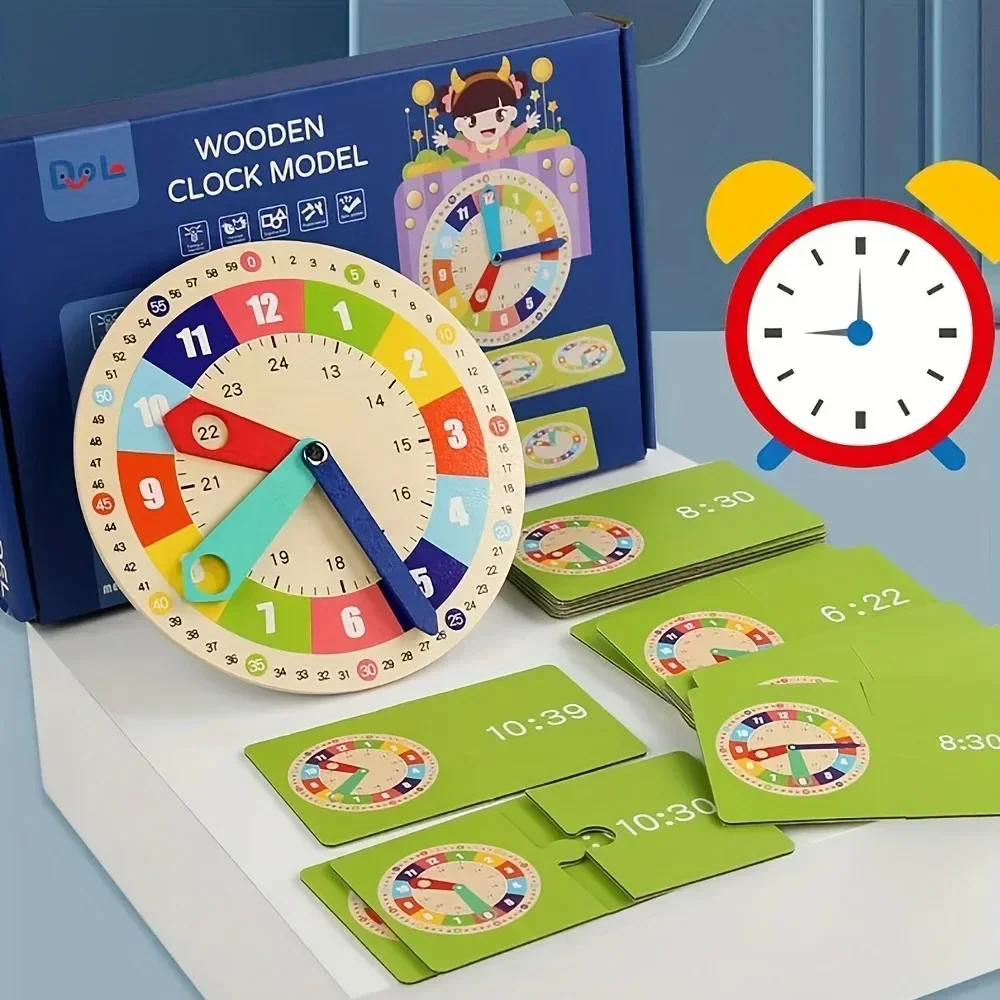 Деревянные часы, обучающая игрушка с картами времени, набор для занятий временем, часы Монтессори для обучения времени, игровой набор для детей
Деревянные часы, обучающая игрушка с картами времени, набор для занятий временем, часы Монтессори для обучения времени, игровой набор для детей