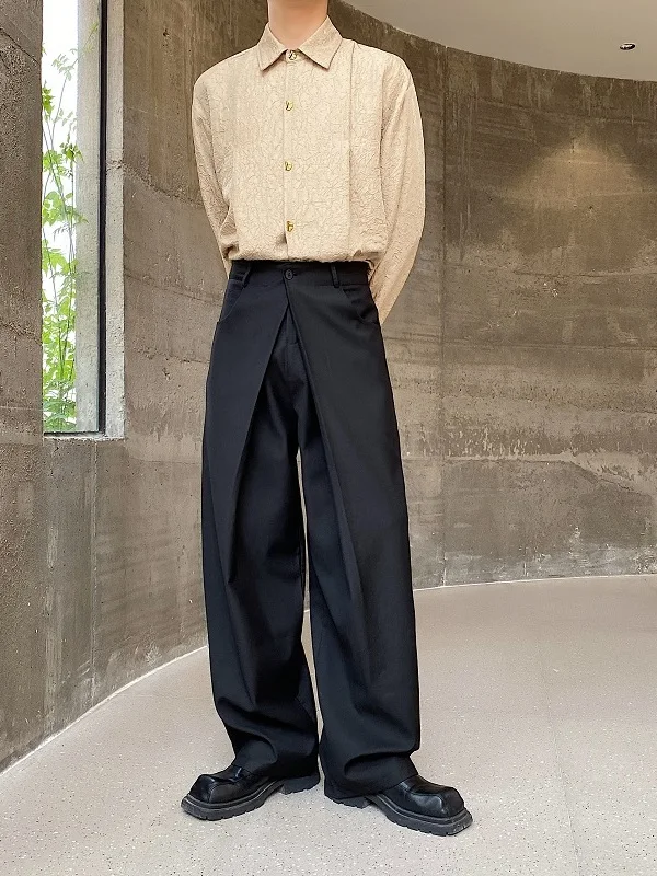 Trendy Korean Straight Leg Wide Leg Pants Men's Casual Trousers Autumn New Sle Double Waist Design Sensation Loose Fit
Trendy Korean Straight Leg Wide Leg Pants Men's Casual Trousers Autumn New Sle Double Waist Design Sensation Loose Fit