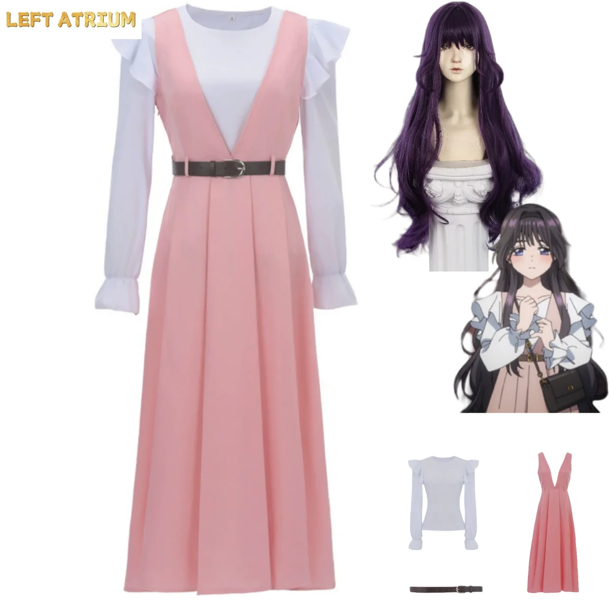 Anime The Fragrant Flower Blooms with Dignity Waguri Kaoruko Cosplay Costume Wig Pink Dress Shirt Woman Sexy Carnival Suit
Anime The Fragrant Flower Blooms with Dignity Waguri Kaoruko Cosplay Costume Wig Pink Dress Shirt Woman Sexy Carnival Suit
