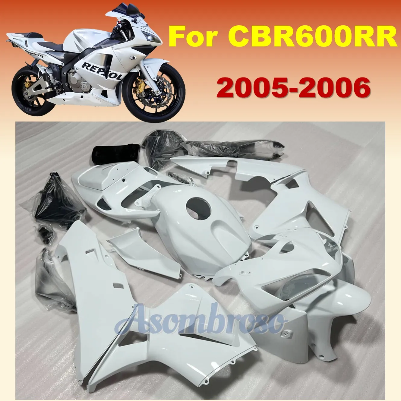 Aftermarket Modified Parts Replacement Fairing kit for CBR 600 RR 2005 2006 Pure White Body Cowl set cbr600rr 05 06 CBR 600RR
Aftermarket Modified Parts Replacement Fairing kit for CBR 600 RR 2005 2006 Pure White Body Cowl set cbr600rr 05 06 CBR 600RR