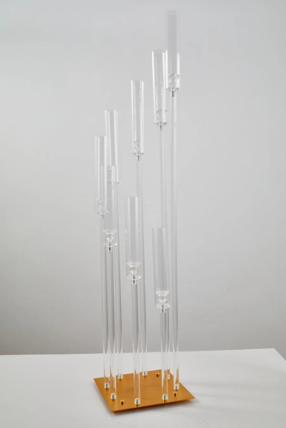 Crystal Candlestic Wedding Table Center Flower Stand, Glass Candle Holder, Party Metal Road Lead, 9 Head
Crystal Candlestic Wedding Table Center Flower Stand, Glass Candle Holder, Party Metal Road Lead, 9 Head