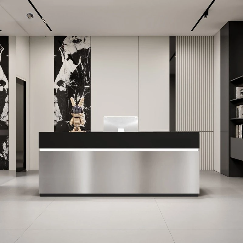stainless steel reception counter barber shop simple small cash counter clothing store mostrador recepción office furniture
stainless steel reception counter barber shop simple small cash counter clothing store mostrador recepción office furniture