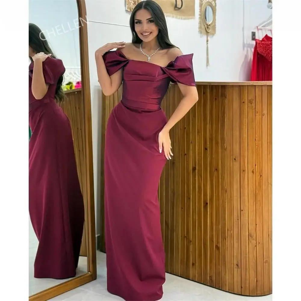 Customized Red Off Shoulder Mermaid Prom Dresses Detachable Shawl فساتين سهرات Floor-Length robes de soirée
Customized Red Off Shoulder Mermaid Prom Dresses Detachable Shawl فساتين سهرات Floor-Length robes de soirée