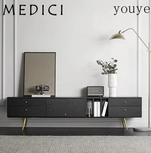 Nordic light luxury simple TV cabinet with drawers Solid wood leather TV cabinet Small apartment black oak TV cabinet
Nordic light luxury simple TV cabinet with drawers Solid wood leather TV cabinet Small apartment black oak TV cabinet