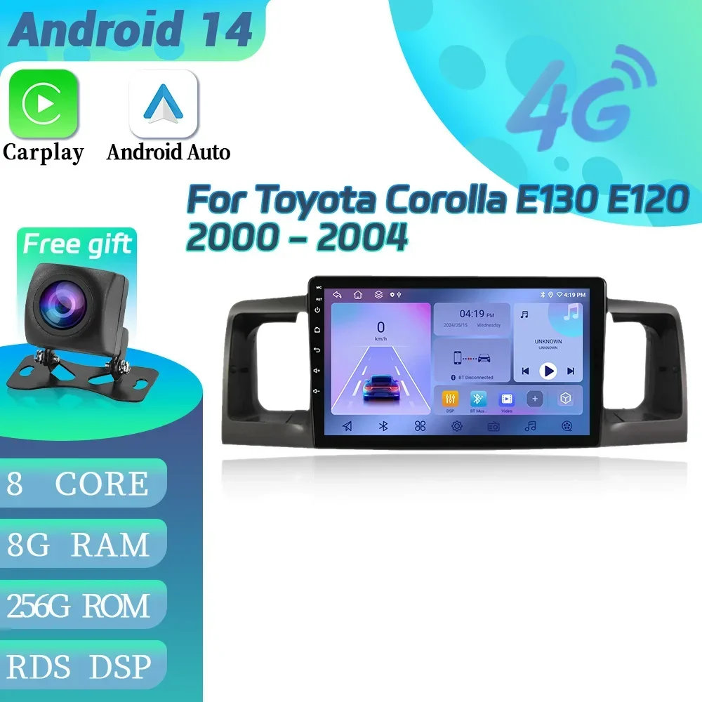 Android 14 для Toyota Corolla E130 E120 2000-2004 Автомобильный радиоприемник с навигацией 4G GPS Мультимедиа Беспроводной BT Carplay Экран Стерео
Android 14 для Toyota Corolla E130 E120 2000-2004 Автомобильный радиоприемник с навигацией 4G GPS Мультимедиа Беспроводной BT Carplay Экран Стерео