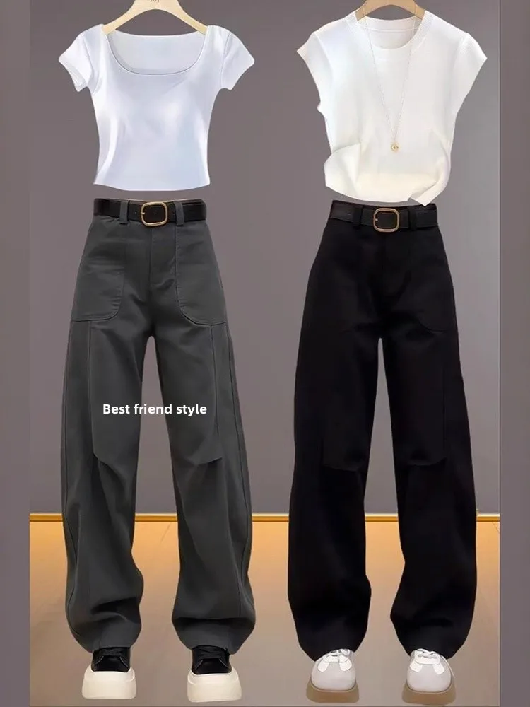 Большие размеры, высокая талия, черная рабочая одежда, широкие джинсы, женские осенние новые утягивающие свободные брюки с ножом
Большие размеры, высокая талия, черная рабочая одежда, широкие джинсы, женские осенние новые утягивающие свободные брюки с ножом