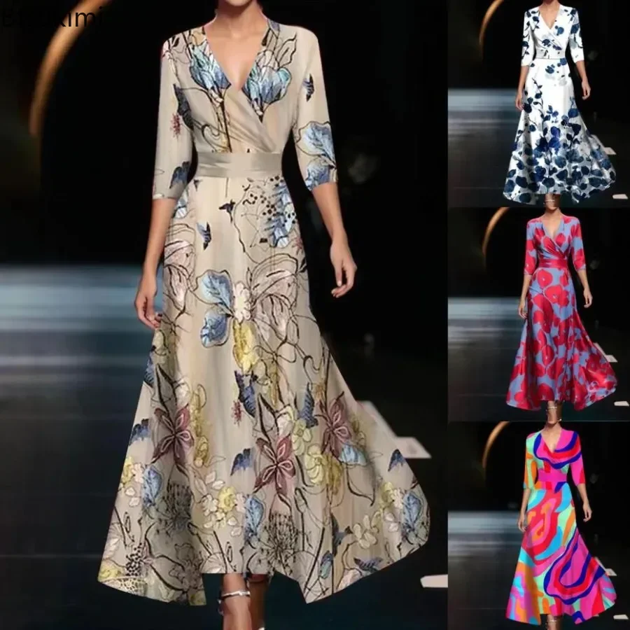 Elegant Maxi Dress for Women Sexy Deep V Neck Tunic Dress Fashion A-line Bohemian Print Long Dress Ladies Party Evening Dress
Elegant Maxi Dress for Women Sexy Deep V Neck Tunic Dress Fashion A-line Bohemian Print Long Dress Ladies Party Evening Dress