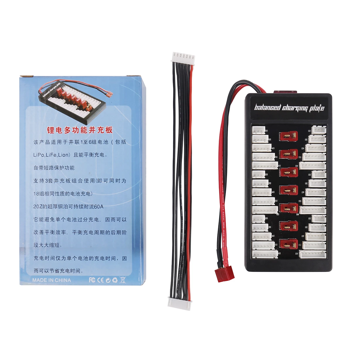 Multi 2S-6S Lipo Parallel Balanced Charging Board XT60 T Plug RC Battery Charger Compatible with B6AC A6 720i 
Multi 2S-6S Lipo Parallel Balanced Charging Board XT60 T Plug RC Battery Charger Compatible with B6AC A6 720i