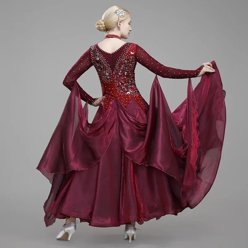 Ballroom Competition Dresses Women Big Swing Modern Dance Costumes Long Sleeve Tango Party Waltz Dancing Clothes
Ballroom Competition Dresses Women Big Swing Modern Dance Costumes Long Sleeve Tango Party Waltz Dancing Clothes