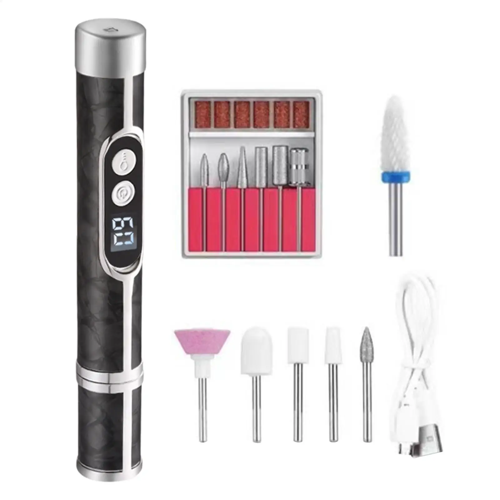 Nail Drill Professional High Speed Digital Display Rechargeable Manicure Drill Nails Machine for Home Salon Travel Toenail
Nail Drill Professional High Speed Digital Display Rechargeable Manicure Drill Nails Machine for Home Salon Travel Toenail
