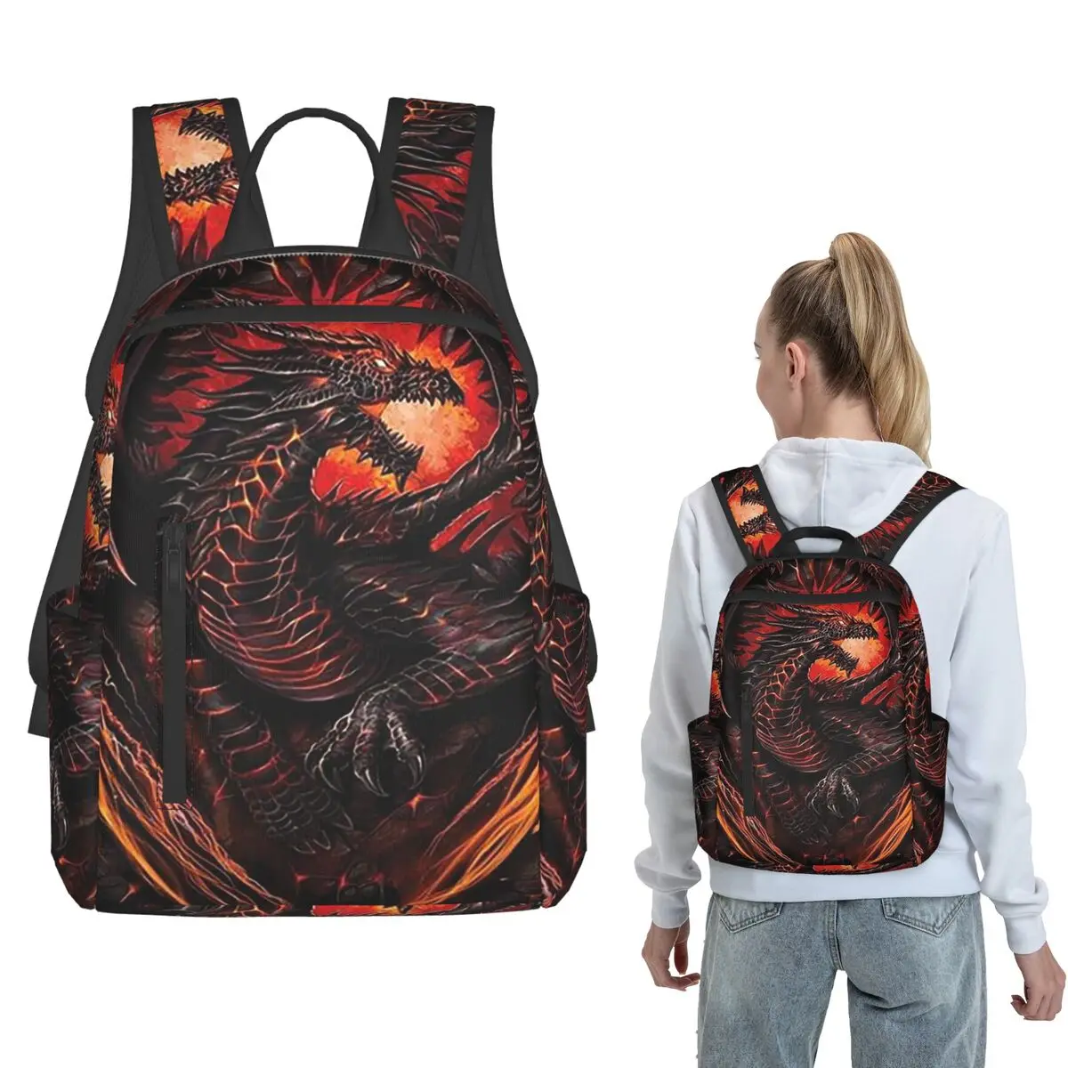 Flame Breathing Dragon Backpack Daypack Children BookBag School Bag Shoulder Bags for Men Women
Flame Breathing Dragon Backpack Daypack Children BookBag School Bag Shoulder Bags for Men Women